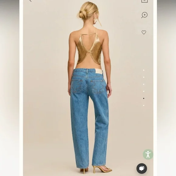 Cult Gaia QUELLA TOP in Light Gold - Picture 8 of 16